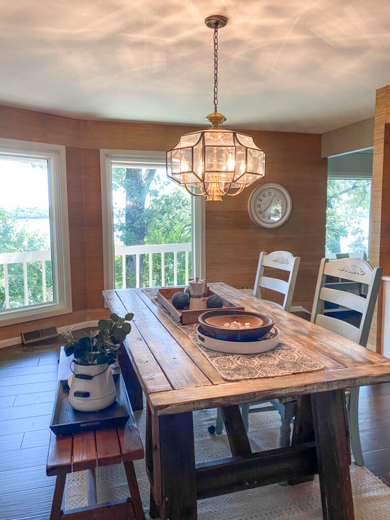 Dining Room Renovation old light athymeformilkandhoney.com #boho #bohemian #farmhouse